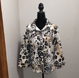 Westbound Multicolor Animal Print Jean Jacket